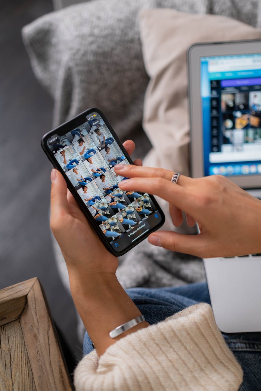 person holding black smartphone