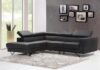 black fabric sectional sofa near glass window