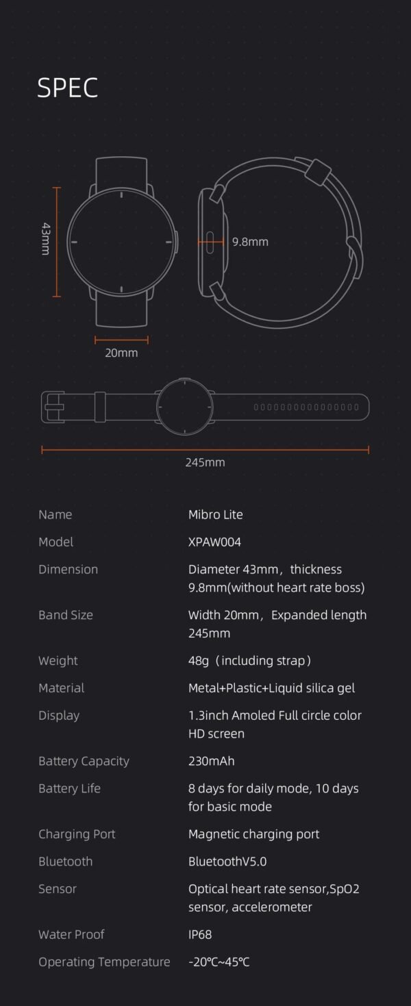 Xiaomi Mibro Lite AMOLED Smart Watch - Image 12