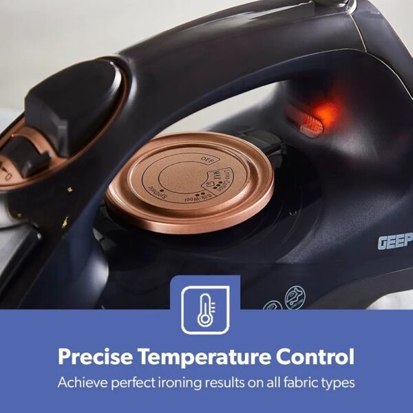 Geepas 2-in-1 ceramic steam iron wet & dry GSI7703N - Image 8