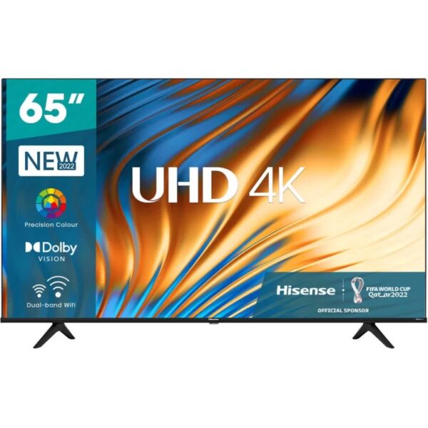 Hisense 65-inch Class A7 Series (65A7) 4K Ultra HD Smart TV; Built-in Wi-Fi, HDR, Dolby Atmos, VIDAA, Bluetooth, Free-to-Air Decoder