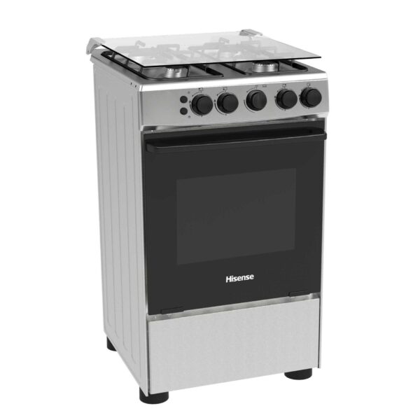 Hisense Full Gas Cooker 4 Gas Plates with Gas Oven (HFG50111X) 50x50cm