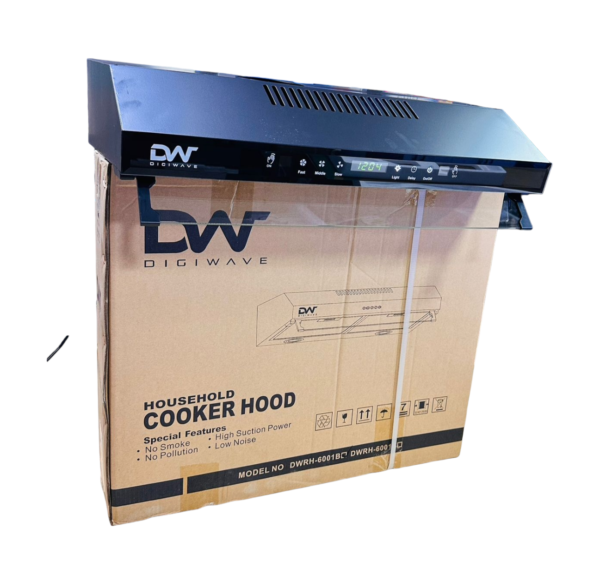 Digiwave 60cm Under Cabinet Digital Cooker Hood with Digital Soft Touch Panel DWRH-6001T - Black