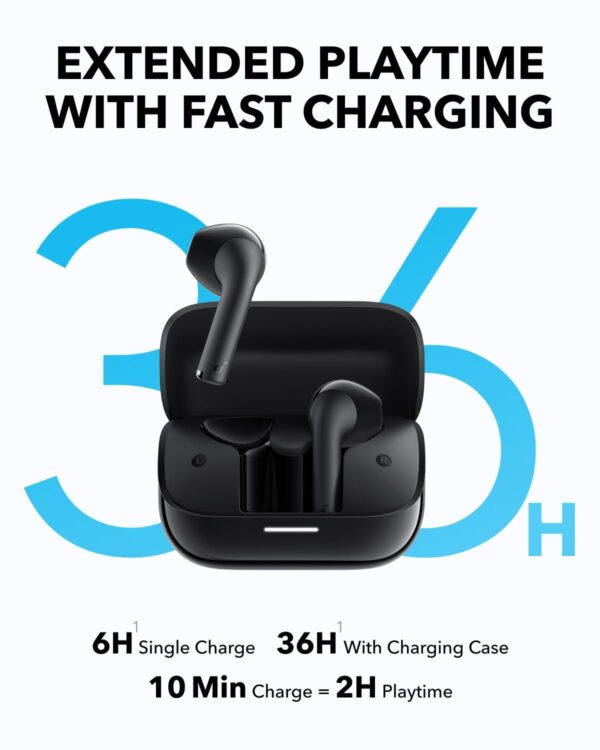 Soundcore K20i By Anker Semi-in-Ear Earbuds, Bluetooth Wireless, 36H Playtime, Fast Charge, Clear Sound - Image 2