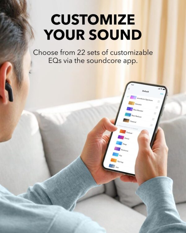 Soundcore K20i By Anker Semi-in-Ear Earbuds, Bluetooth Wireless, 36H Playtime, Fast Charge, Clear Sound - Image 5