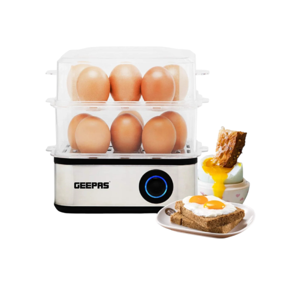 Geepas 2-in-1 Egg Boiler & Poacher 2 Tier 16 Eggs GEB63019UK