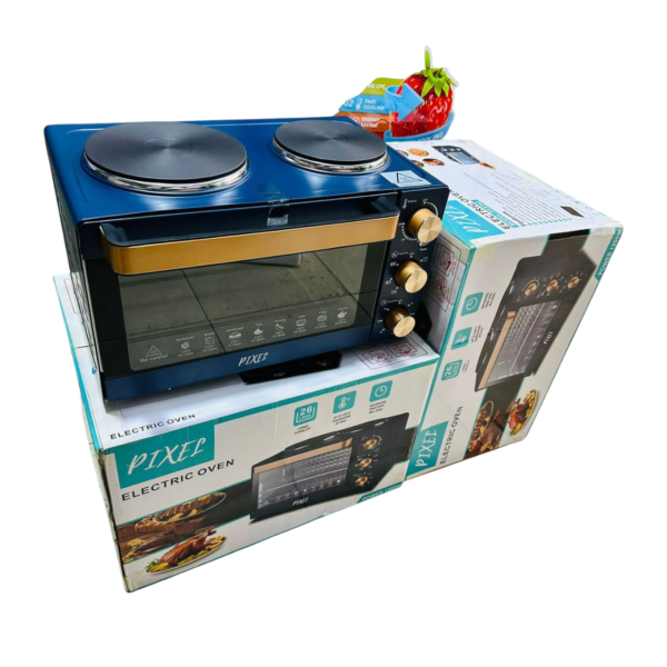 Pixel 26L Electric Mini Oven with Two Hot Plates - Image 2