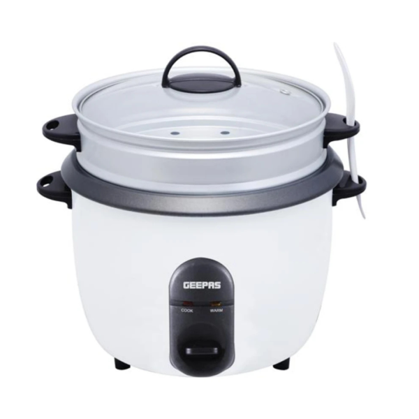 Geepas 1.5L Automatic Rice Cooker 3-in-1 [ Cook, Steam & Keep Warm ] GRC35011