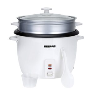 Geepas 2.8L Automatic Rice Cooker 3-in-1 [ Cook, Steam & Keep Warm ] GRC4327N
