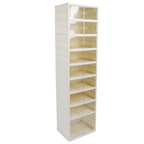 9 Layer Foldable Shoe Rack Organizer - Plastic - Image 2