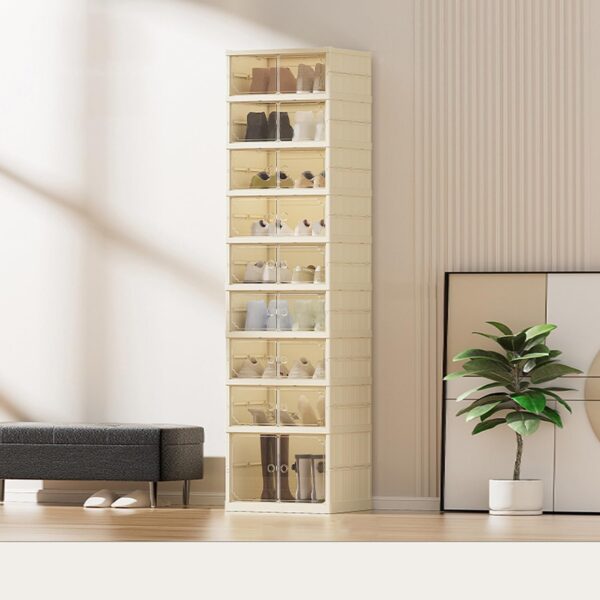 9 Layer Foldable Shoe Rack Organizer - Plastic