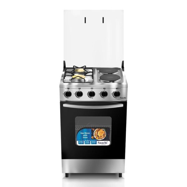 Saachi 2 Gas Burner, 2 Electric Plates Gas  Cooker Oven 50x50cm 6363