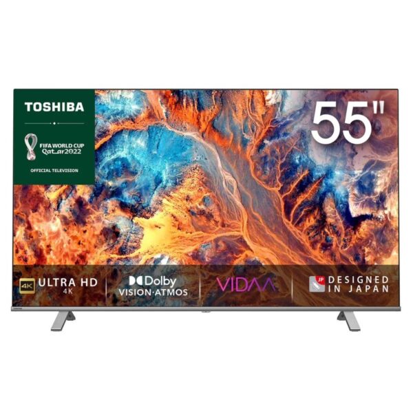 Toshiba 55 Inch 55C350 4K UHD Smart LED TV With HDR & Dolby Atmos With Inbuilt Free To Air Decoder – Black.