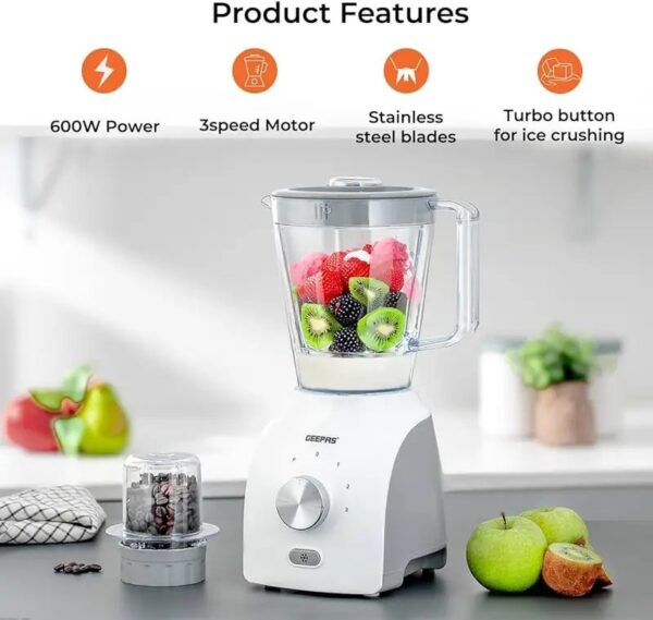 Geepas 1.8L 2-in-1 Blender GSB5485NV - Image 4