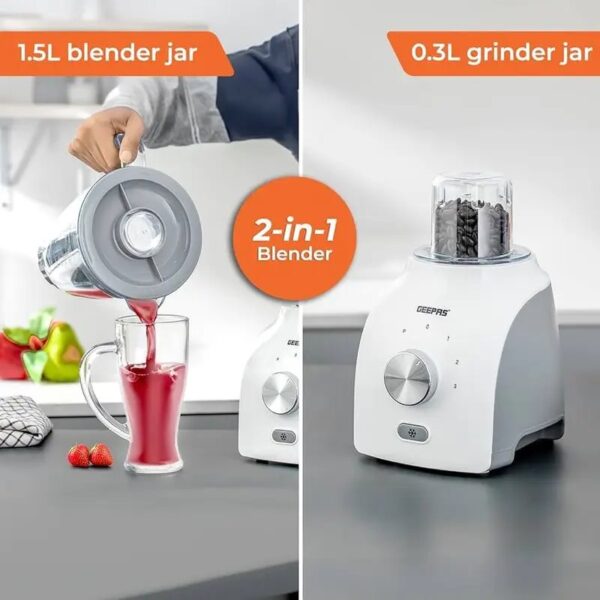 Geepas 1.8L 2-in-1 Blender GSB5485NV - Image 5