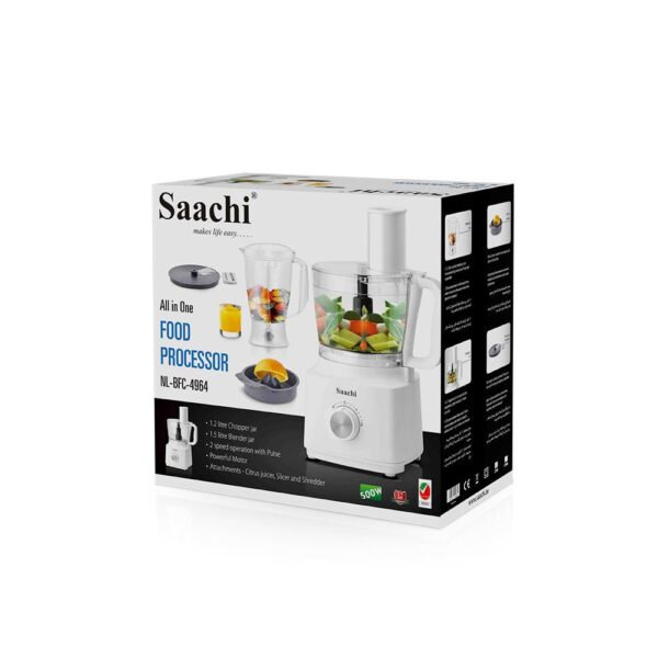 Saachi All in One Food Processor NL-BFC-4964-WH - Image 2