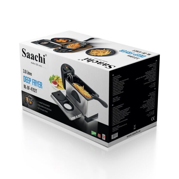 Saachi 3L Deep Fryer NL-DF-4702T with Adjustable Thermostat and Thermal Cut-Out Reset Button - Image 2