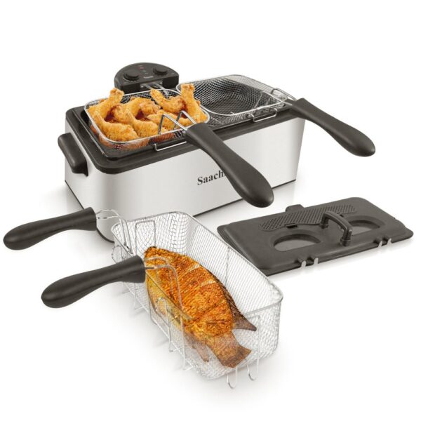 Saachi 6L Deep Fryer NL-DF-4765T-ST with an Adjustable Thermostat