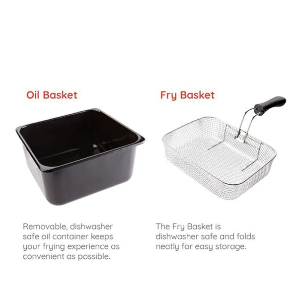 Saachi 4L Deep Fryer NL-DF-4762-ST with an Adjustable Thermostat - Image 4