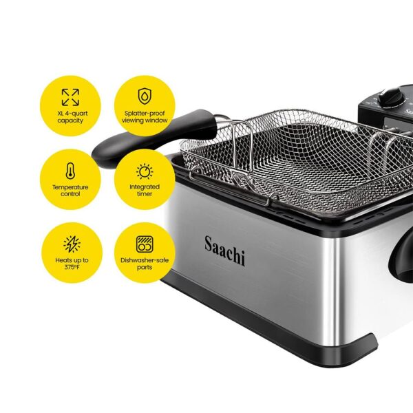 Saachi 4L Deep Fryer NL-DF-4762-ST with an Adjustable Thermostat - Image 6