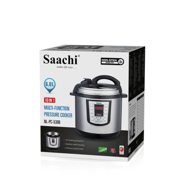 Saachi 6L Electric Pressure Cooker 10 in 1 NL-PC-5306-BK - Image 3