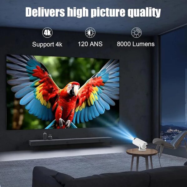 4K Mini Smart Projector 1080P Wifi Bluetooth Portable Home Theater - Image 6