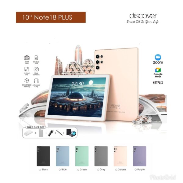 Discover Note 18 Plus PC Android Tablet 8GB RAM, 512GB ROM + Free Gifts & Wireless Keyboard - Image 2
