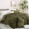 Olive Green Coral Velvet Duvet 4pcs 6by6