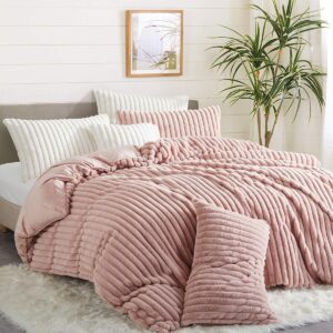 Blush Pink Coral Velvet Duvet 4pcs 6by6