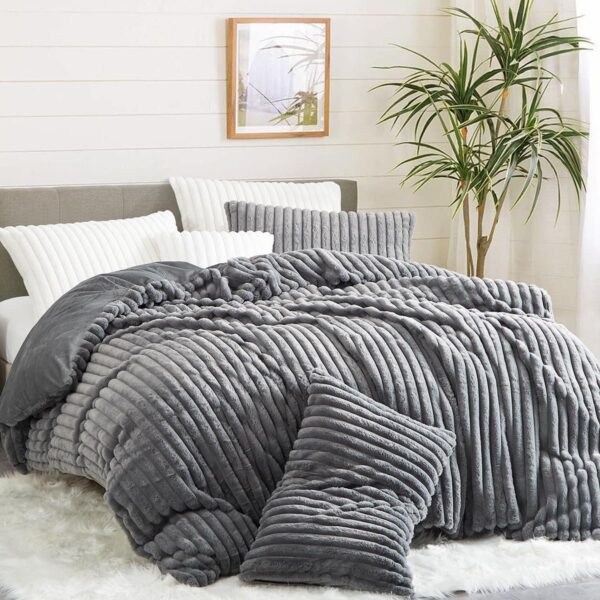 Gray Coral Velvet Duvet 4pcs 6by6