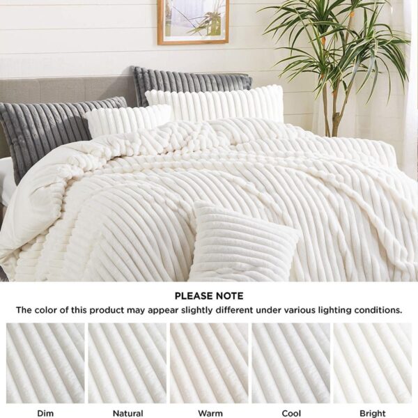 White Coral Velvet Duvet 4pcs 6by6 - Image 5
