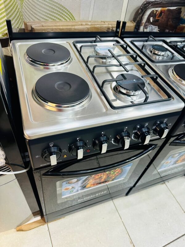 Globalstar 50x50cm 2 Gas Burners + 2 Electric Plates Electric Gas Cooker with Electric Oven - Image 2
