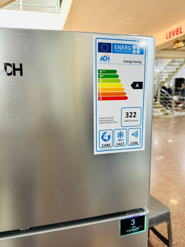 ADH 276L Double Door Refrigerator – Silver BCD8179 - Image 3