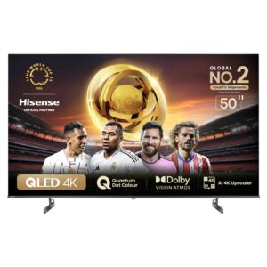 Hisense 50 inch 4K QLED Smart TV Quantum dot Q6 series with Dolby Vision & Atmos (50Q6N)