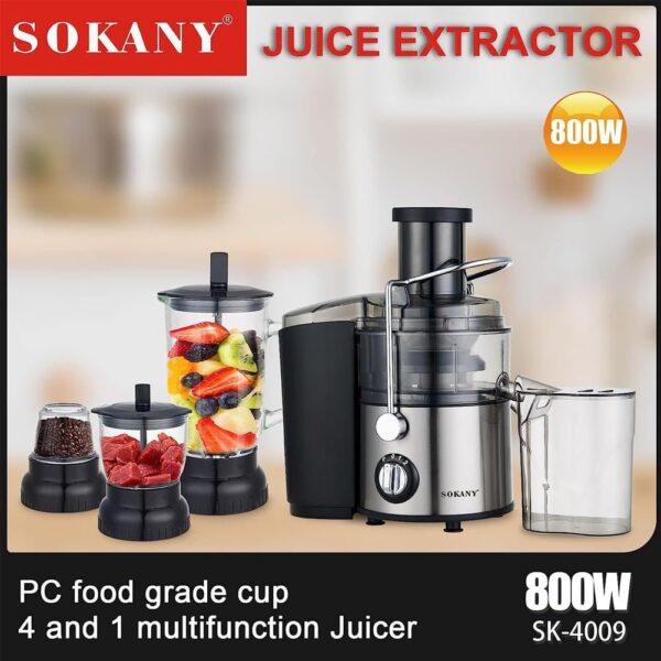 Sokany 4 in 1 Juice Extractor SK-4009 - Image 7