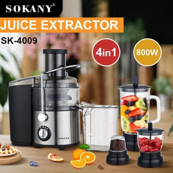 Sokany 4 in 1 Juice Extractor SK-4009 - Image 5