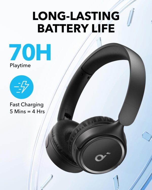 Anker Soundcore H30i Bluetooth Wireless & Wired Headphones 70 Hours Play Time ( Kids & Adults ) - Black - Image 2