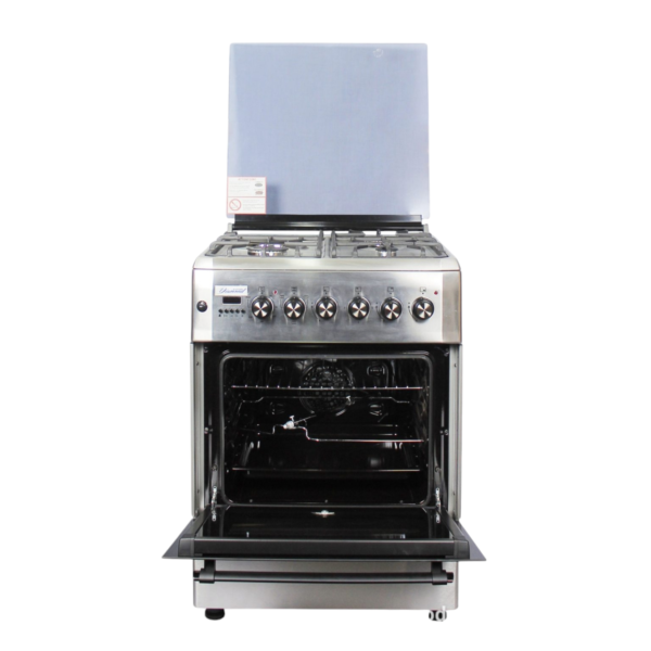 Blueflame 60by60cm 3 gas burners, 1 Electric Gas Cooker Diamond Series D6031ERF - Inox Stainless steel