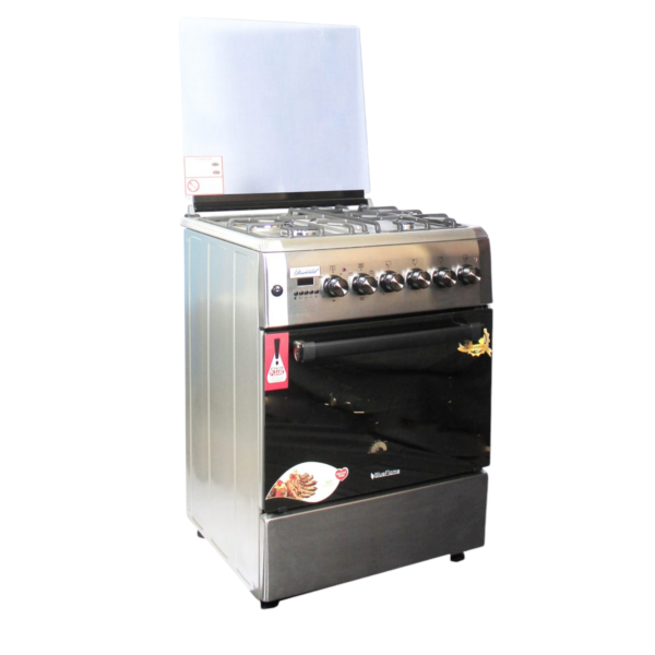 Blueflame 60by60cm 3 gas burners, 1 Electric Gas Cooker Diamond Series D6031ERF - Inox Stainless steel - Image 3