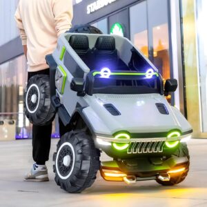 Toyify 4x4 Big Size Monster Truck Battery Operated Electric Ride On 4x4 Jeep for Kids Driving 1-10 Years | Remote Control | Bluetooth | USB | Swing | Birthday Gifts