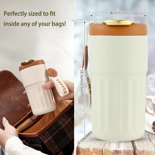 Coffee Insulated Thermal Mug 450ml with Temperature Display - Image 5
