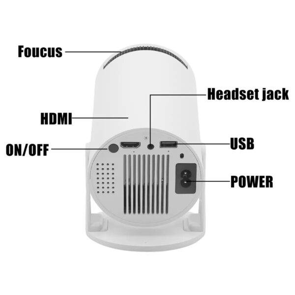 4K Mini Projector 10000 Lumen LED 1080P WiFi Bluetooth UHD Portable Home Theater - Image 4