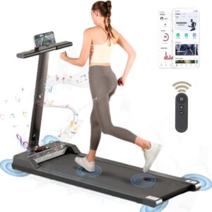 Treadmill Foldable Under Desk with Bluetooth Speaker & Remote Control