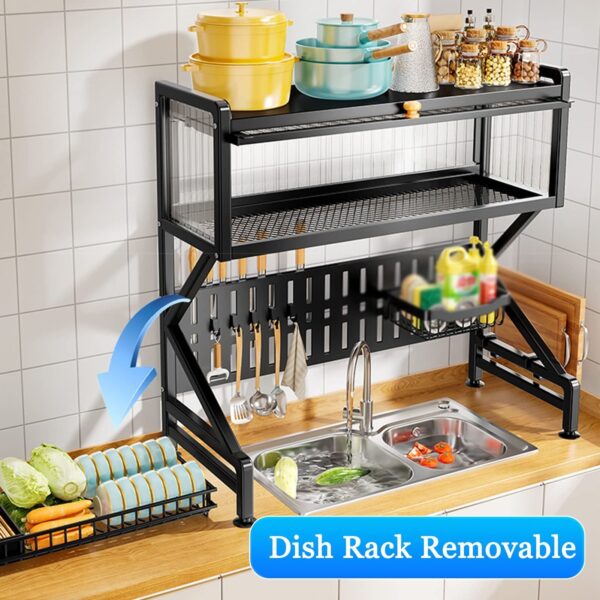 Kitchen Organizer And Storage Shelf With Cover - Image 2