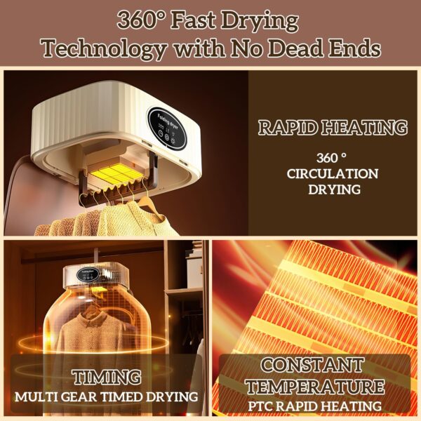 Portable Electric Cloth Dryer Machine for Quick Drying - Image 5