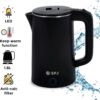 SPJ 1.8 Litre Electric Kettle 1500W Stainless Steel Black Model EKU-BL1803 | 1 Year Warranty
