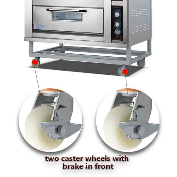 Yearmay Commercial Gas Oven Double Deck 4 Trays Professional Baking Oven - Image 4