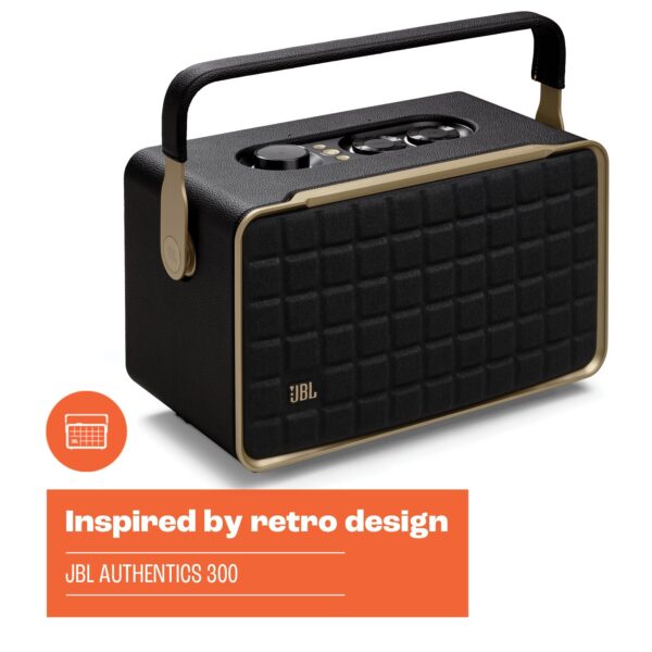 JBL Authentic 300 - Retro Style Wireless Bluetooth/WiFi Home Speaker, Built in Battery (4800mAh) - Image 5
