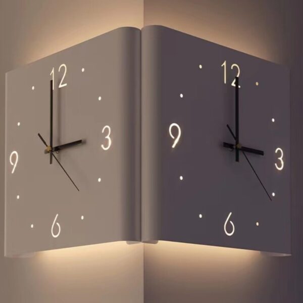 Double Sided Corner Wall Clock