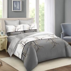 Duvet Cover Set 5by6 10pcs with 2 Pillowcases, 2 Cushions, 2 Curtains, 1 Neckroll,1 Fitted Bedsheet,  1 Flat Bedsheet, 1 Pair of Sandles, 1 Duvet with zip